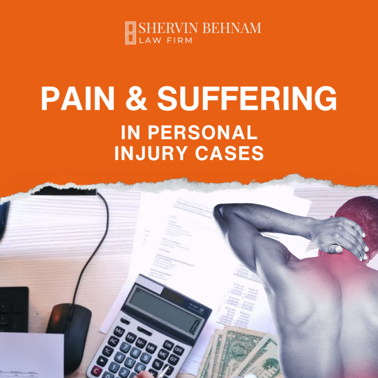 Pain and suffering in Los Angeles car accident personal injury cases