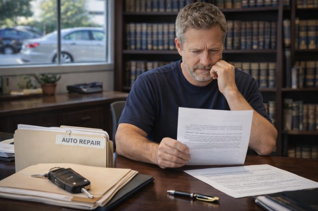 reviewing a lemon law notice letter in a professional California legal setting