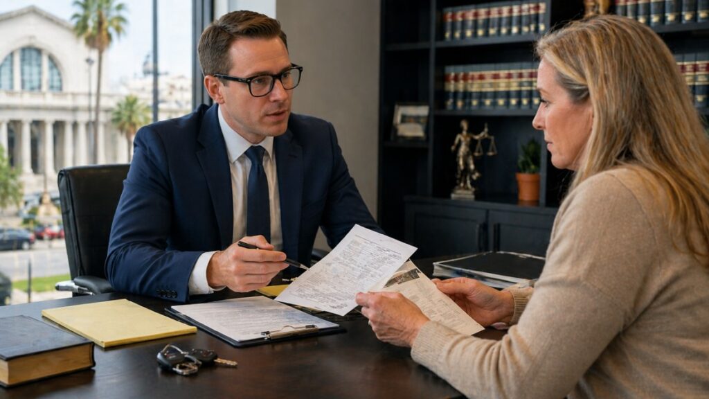 Vehicle owner reviewing repair records for a California lemon law claim